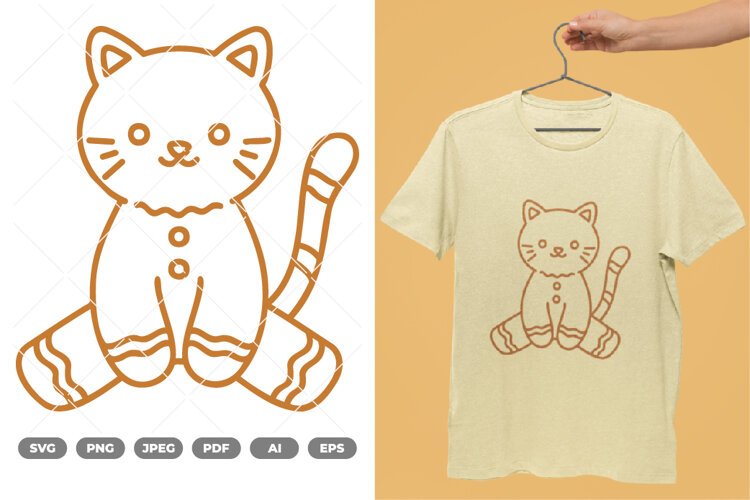 Cat Ginger Bread SVG & Clipart example image 1