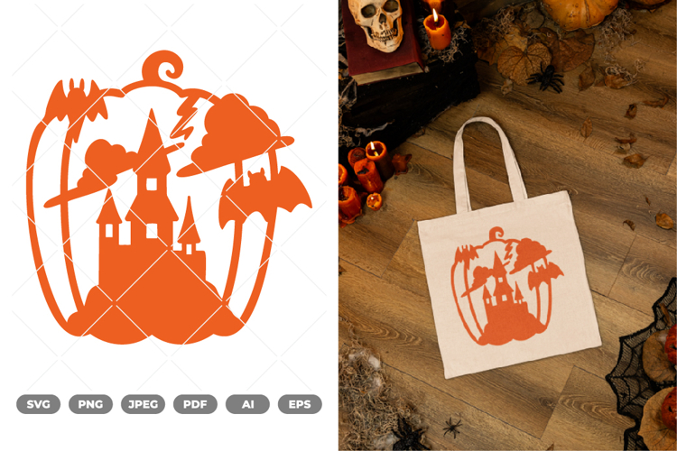 Halloween Pumpkin Cut File SVG & Clipart