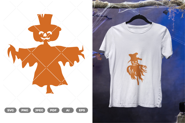 Jack O Lantern Scarecrow SVG & Clipart
