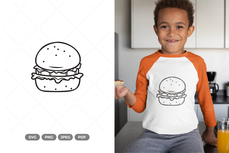 Hamburger SVG & Clipart - Fast Food Clipart