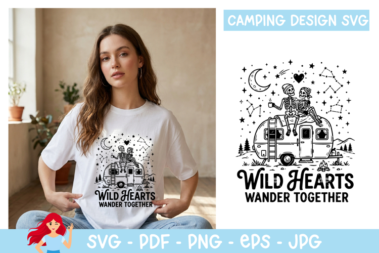 Wild hearts wander together SVG, Camp SVG