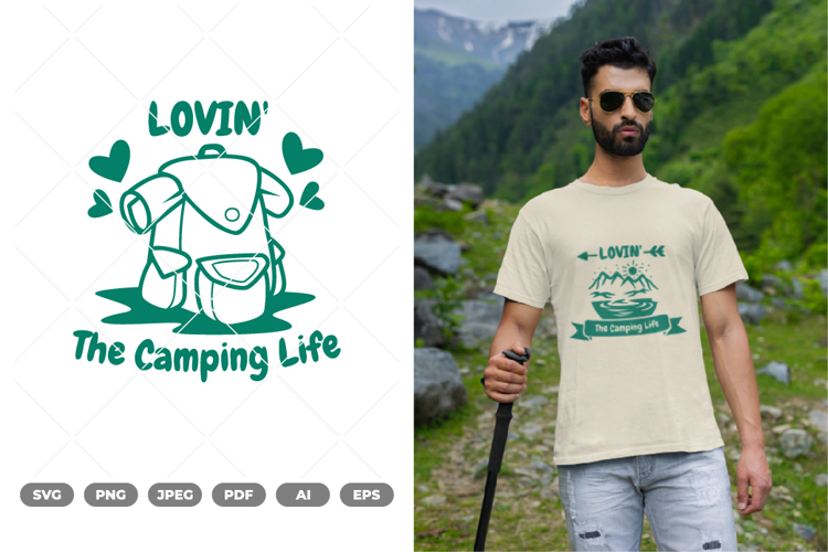 Lovin The Camping Life SVG   Clipart