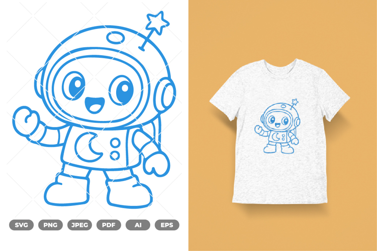 Chibi Robot SVG   Clipart