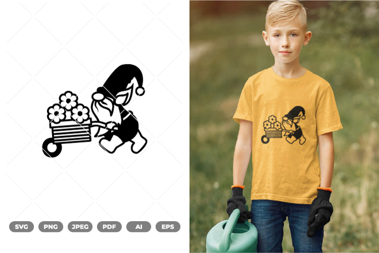 Gardening Gnome SVG   Clipart