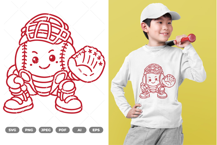 Baseball Mascot SVg & Clipart