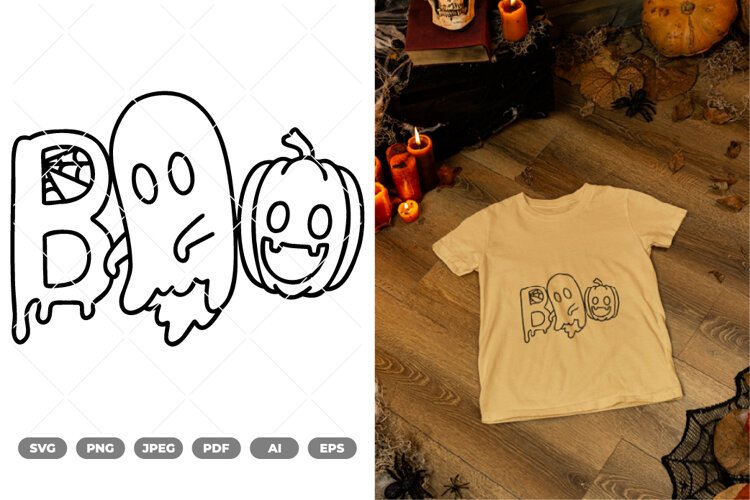 Boo SVG & Clipart example image 1
