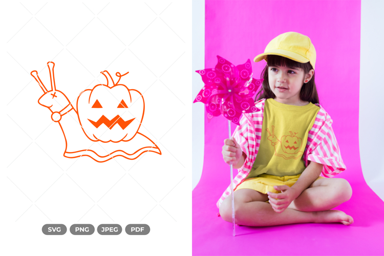 Pumpkin Snail SVG & Clipart