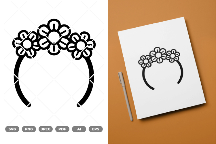 Floral Band SVG & Clipart example image 1
