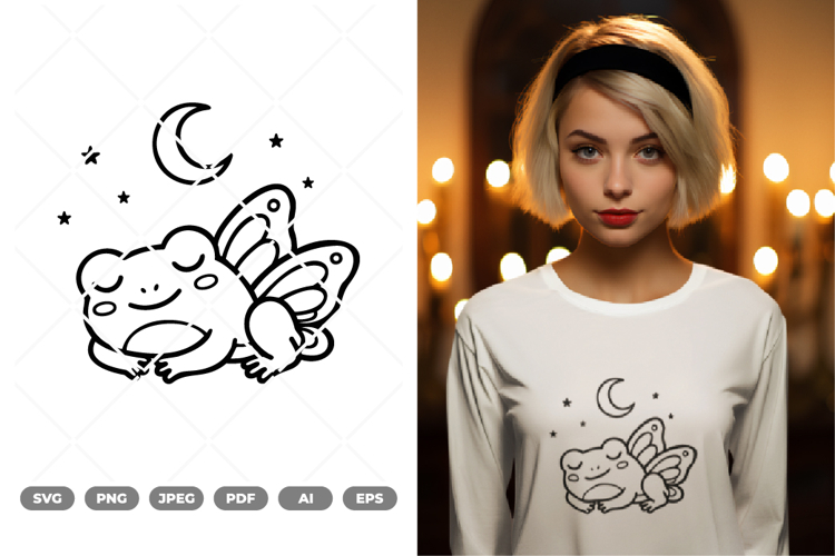 Fairy Frog SVG & Clipart