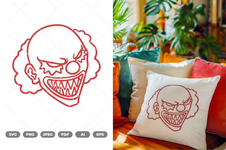 Scary Clown SVG & Clipart