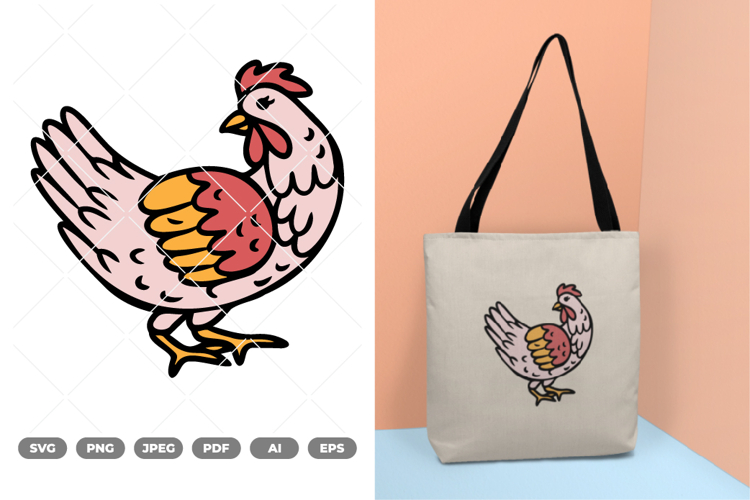 Chicken Colored SVG & Clipart