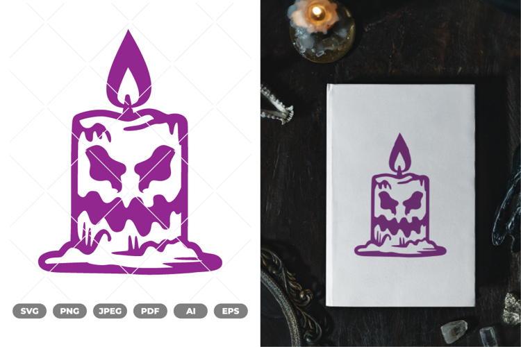 Scary Candle SVG & Clipart