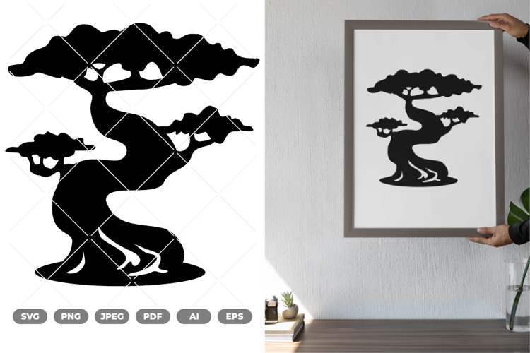 Bonsai Silhouette SVG & Clipart