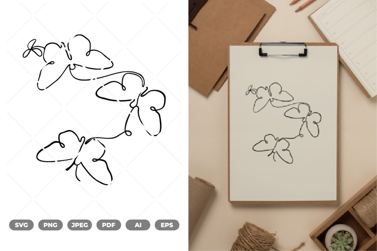 Outline Butterfly Clipart Image 2