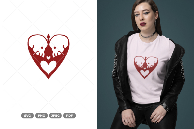 Skull Lovers SVG & Clipart