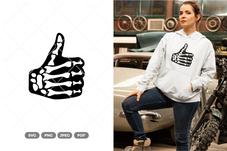 Skull Hand Sign SVG & Clipart