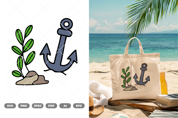 Seaweed Colored SVG   Clipart