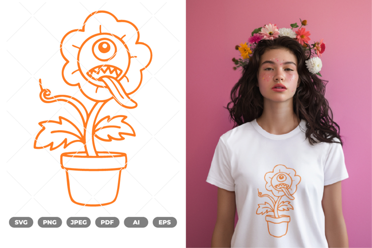 Monster Flower SVG & Clipart