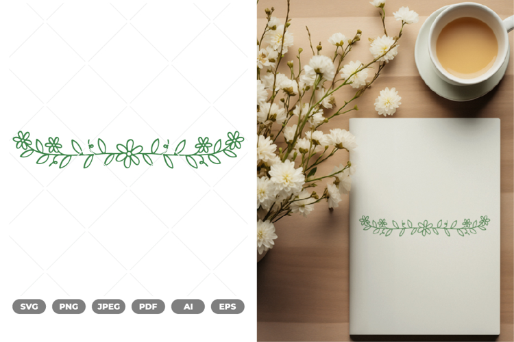 Floral Divider SVG & Clipart