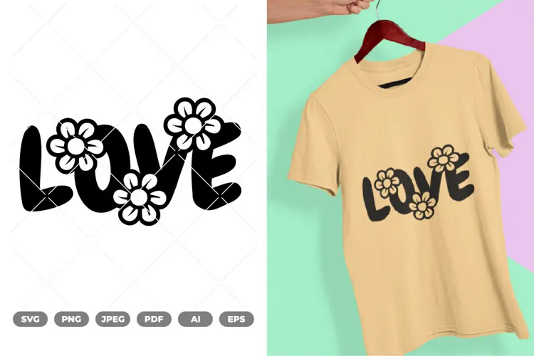 Floral Love SVG & Clipart