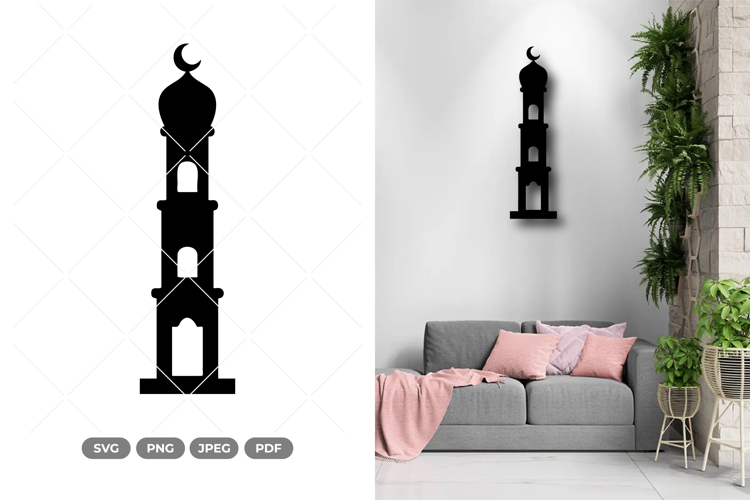 Mosque Minarets Silhouette SVG & Clipart