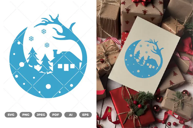 Christmas Night SVG & Clipart