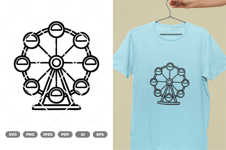 Ferris Wheel Circus SVG & Clipart