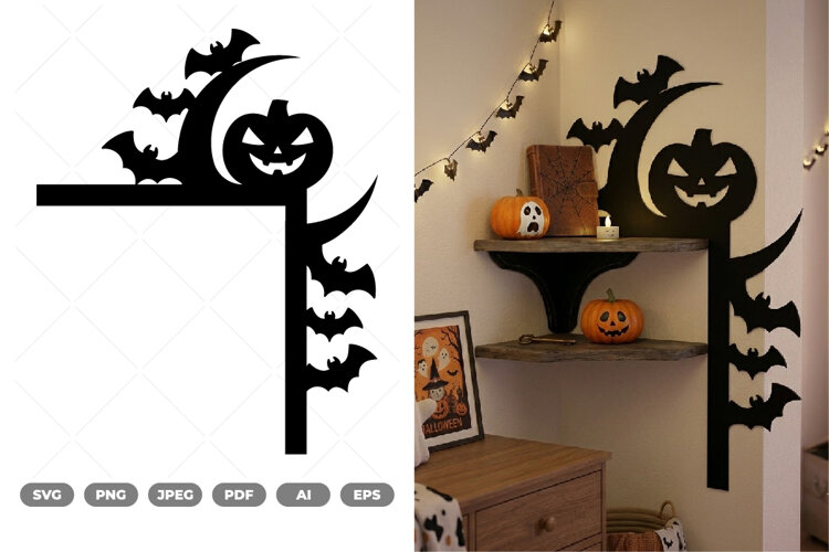 Halloween Door Corner SVG & Clipart example image 1