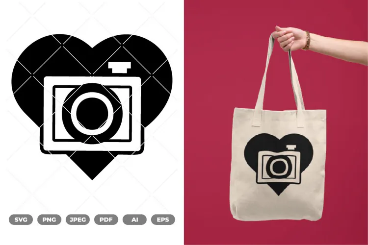 Camera wit Love SVG & Clipart