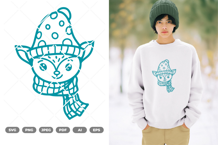 Winter Fox SVG & Clipart