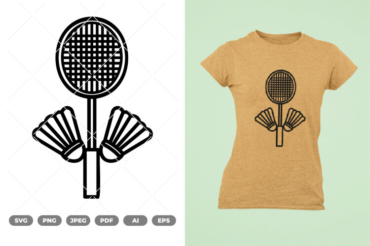 Badminton SVG & Clipart example image 1