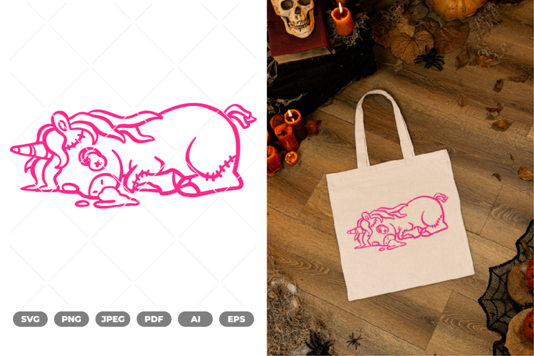 Zombie Unicorn SVG & Clipart
