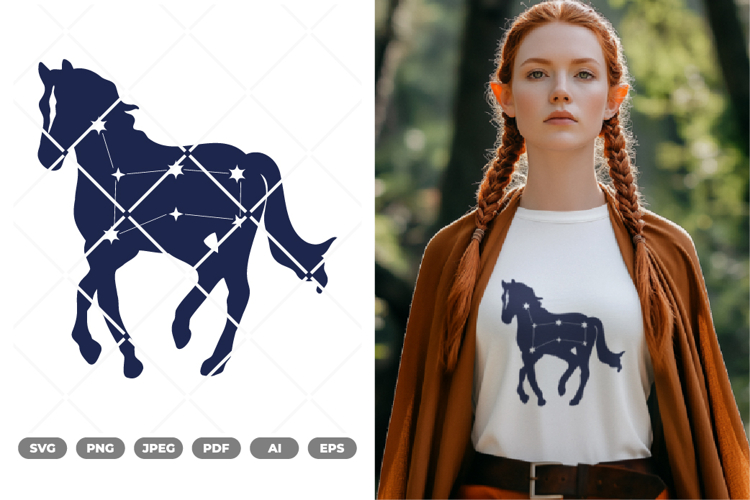 Horse Constellation SVG & Clipart example image 1