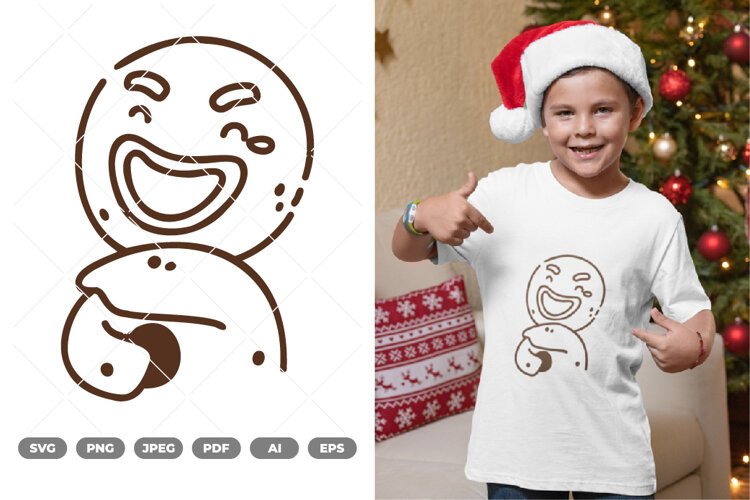 Funny Gingerbread SVG & Clipart example image 1