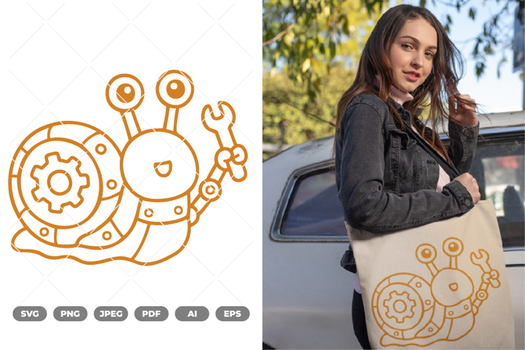 Snail Robot SVG   Clipart