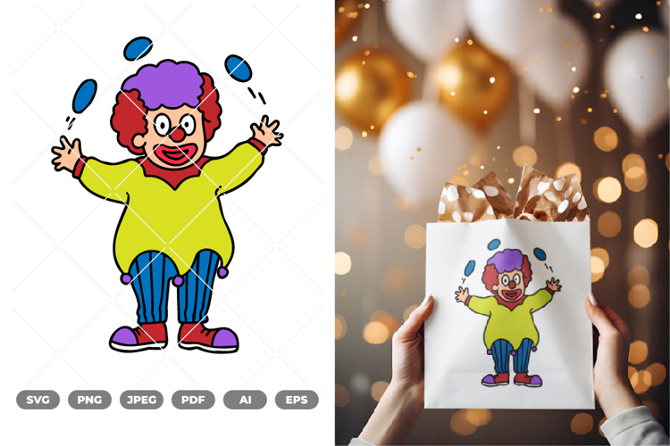 Clown Colored SVG & Clipart