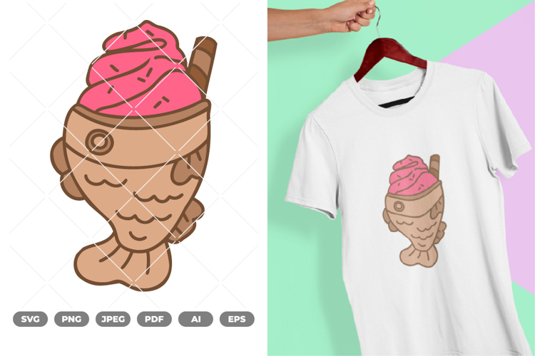 Taiyaki Colored SVG & Clipart