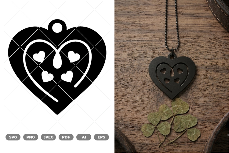 Liontin Love SVG & Clipart