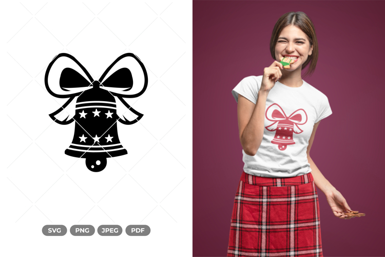 Christmas Bell SVG & Clipart - Cut File