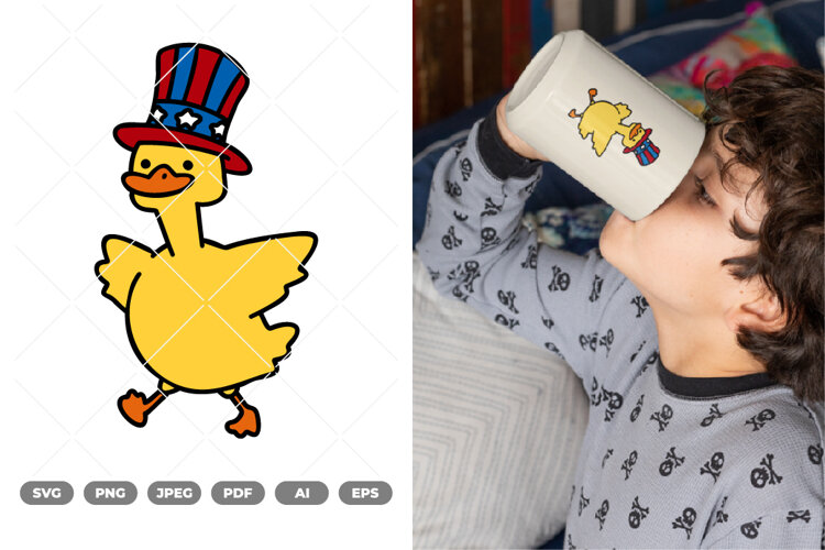 Duck Colored SVG & Clipart example image 1