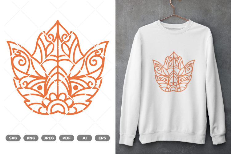 Mandala Maple Leaves SVG   Clipart