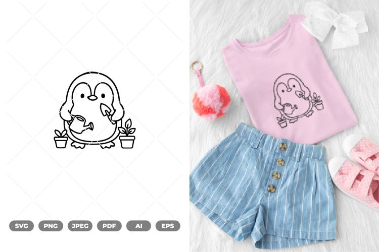 Kawaii Penguin SVG & Clipart