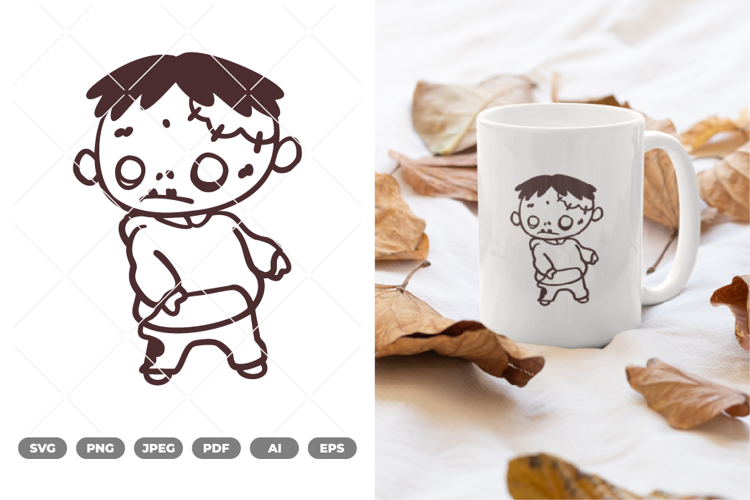 Chibi Zombie SVG & Clipart