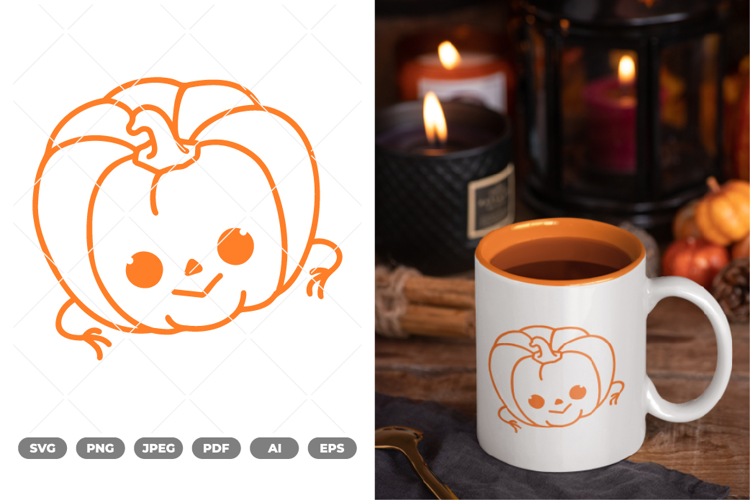 Cute Pumpkin SVG & Clipart