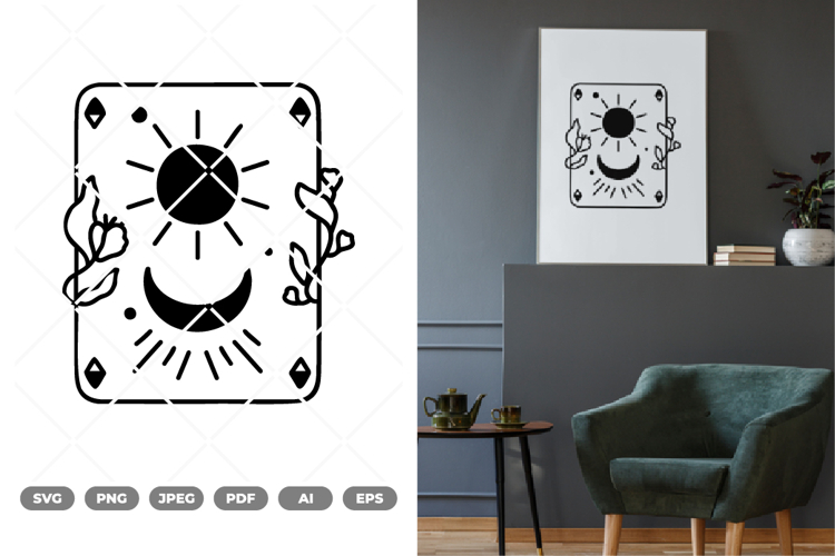 Sun and Moon SVG & Clipart