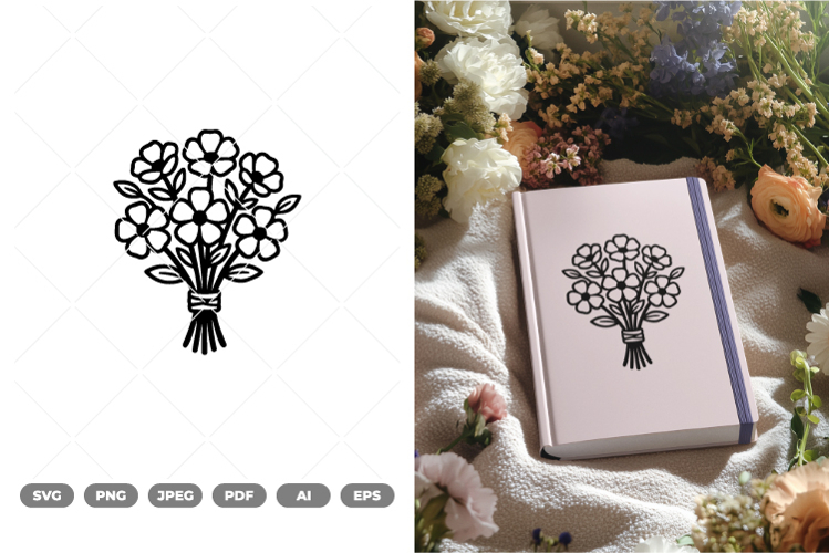 Flower Bouquet SVG & Clipart