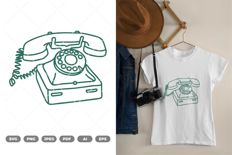 Classic Telephone SVG & Clipart