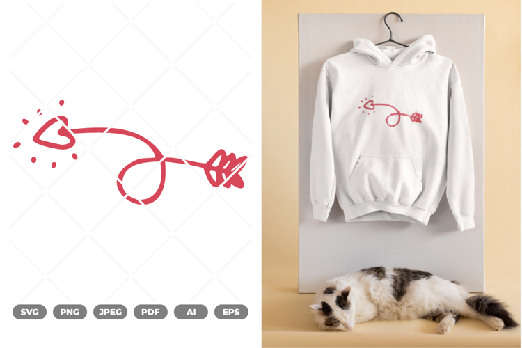 Love Arrow SVG & Clipart example image 1