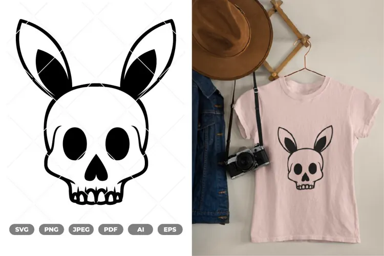 Easter Skull SVG & Clipart