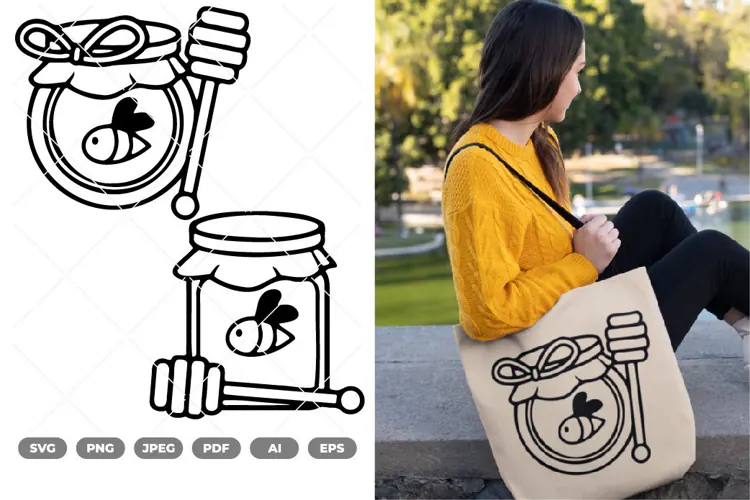 Honey Jar SVG & Clipart